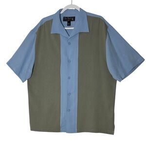 Nat Nast 100% Silk Shirt Men's Large Luxury Originals Casual Resort Short Sleeve